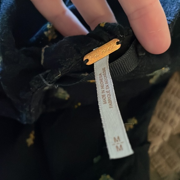 Free People LOVE GROWS PRINTED ROMPER-BLACK - Picture 6 of 6